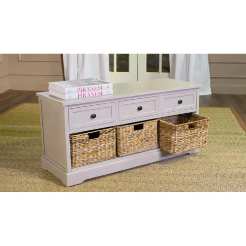 Birch Lane™ Alvina Solid Wood Drawers Storage Bench & Reviews Wayfair